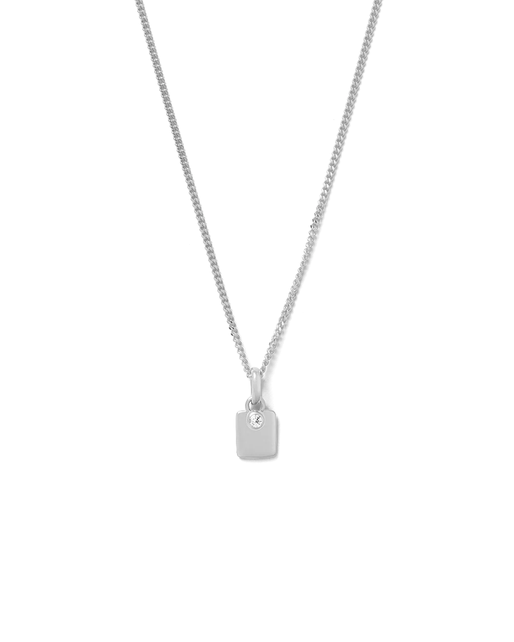 ENGRAVABLE BIRTHSTONE NECKLACE (STERLING SILVER) - Image 11