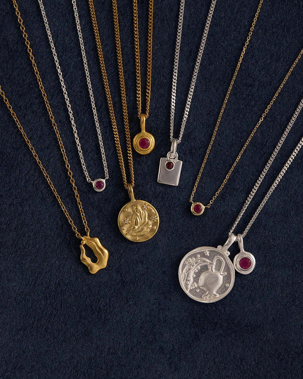 ENGRAVABLE BIRTHSTONE NECKLACE (STERLING SILVER) - Image 5