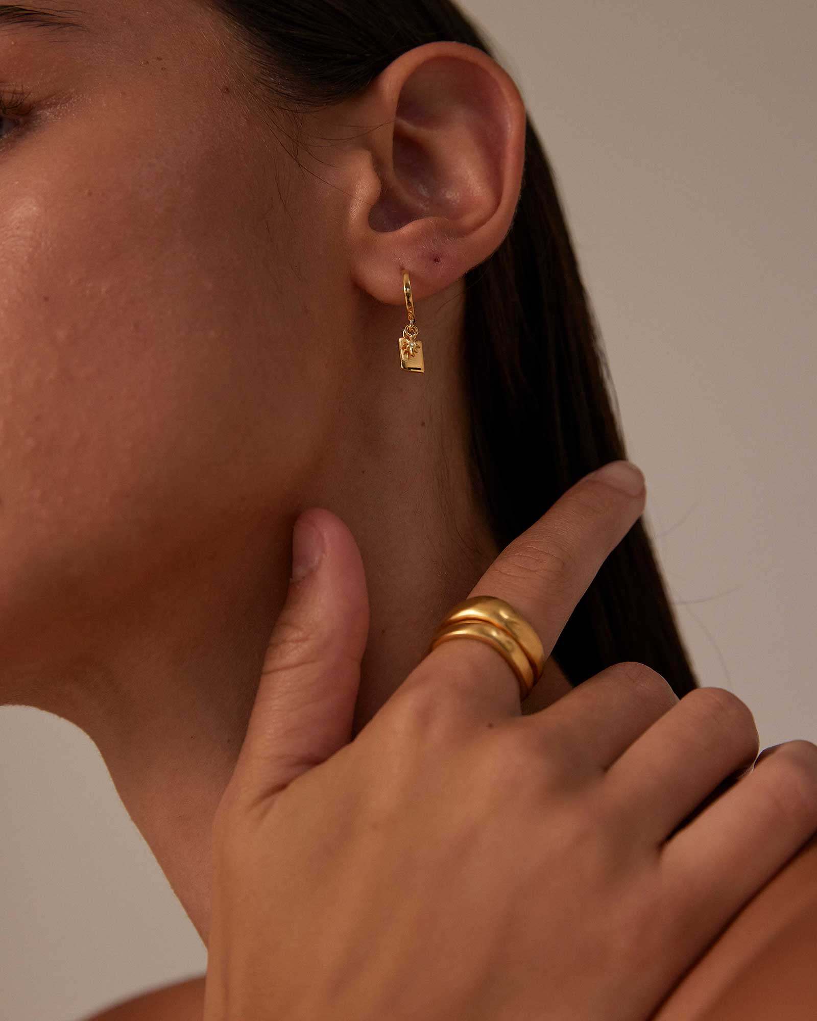 GUIDING STAR HOOPS (STERLING SILVER) - Image 3