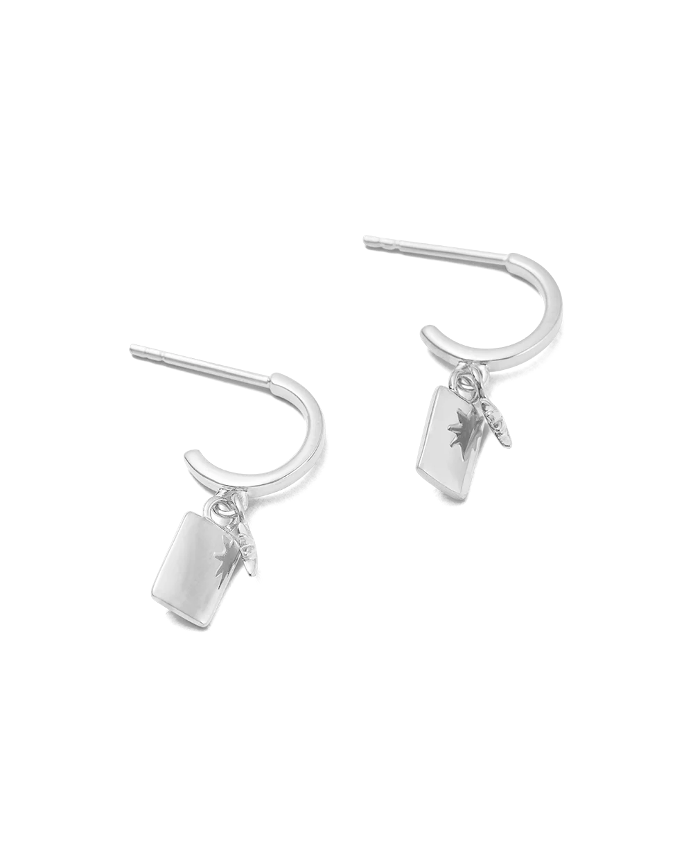 GUIDING STAR HOOPS (STERLING SILVER) - Image 4