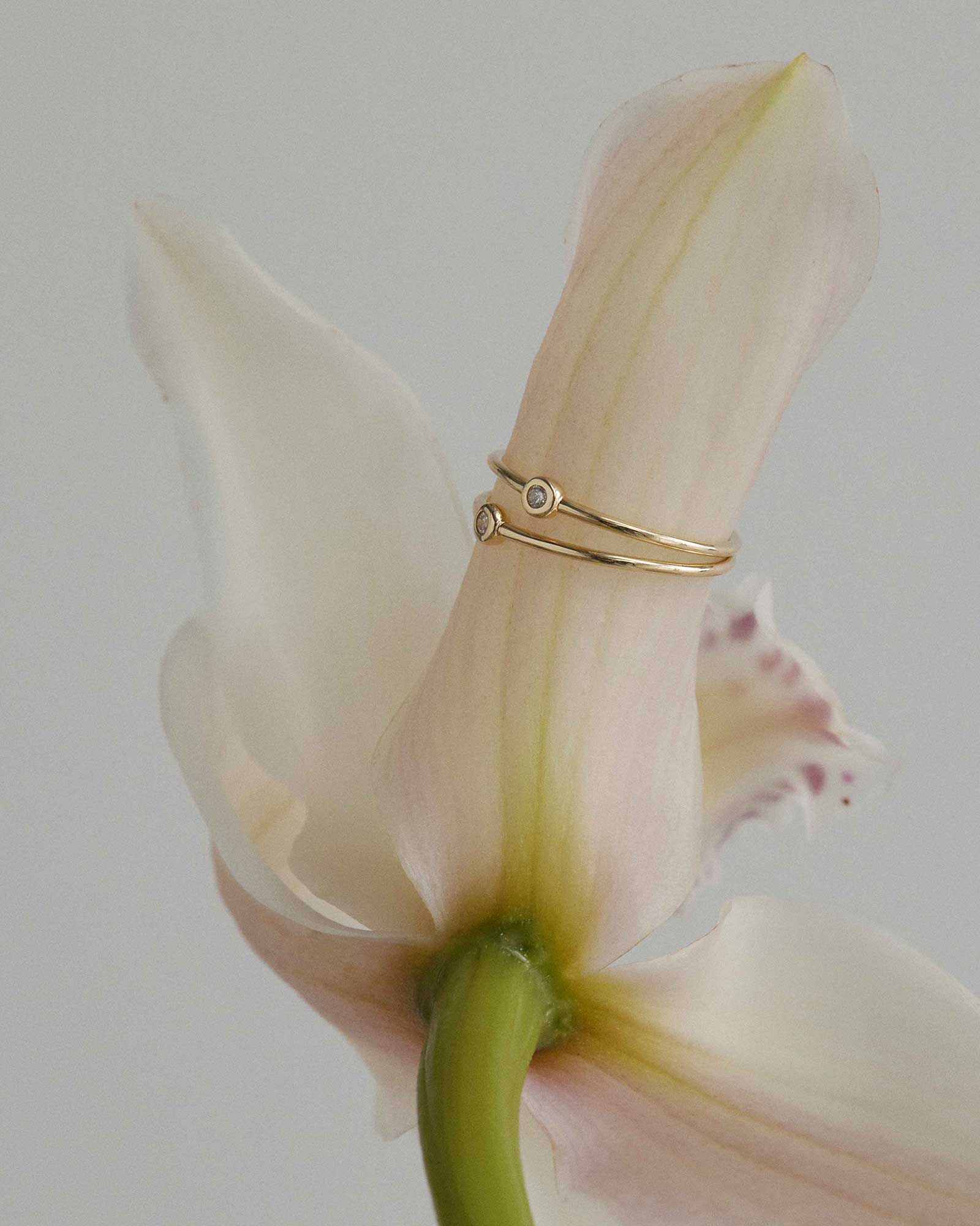 PETITE DIAMOND RING (9K GOLD) - Image 3