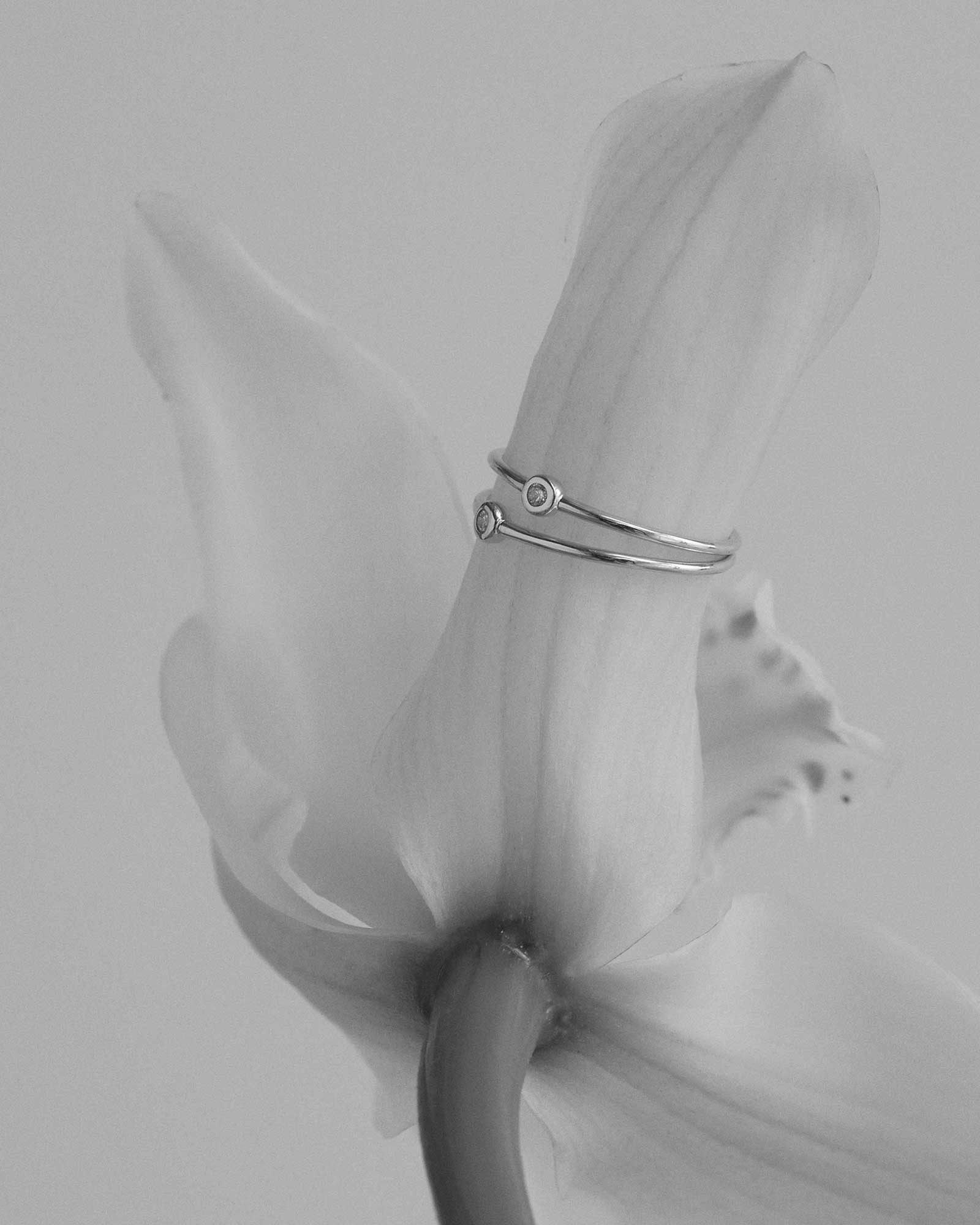 PETITE DIAMOND RING (STERLING SILVER) - Image 3