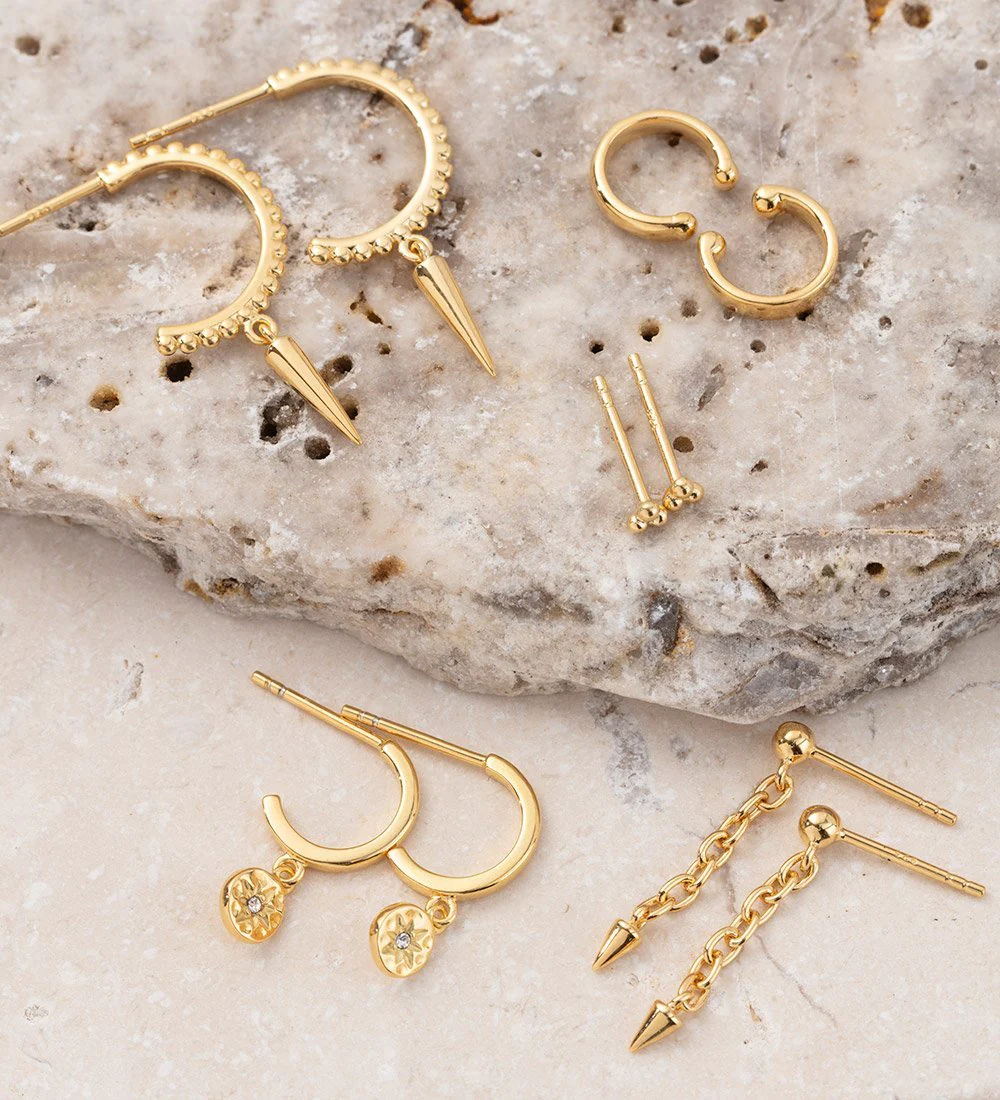 STAR COIN HOOPS (18K GOLD PLATED) - Image 5